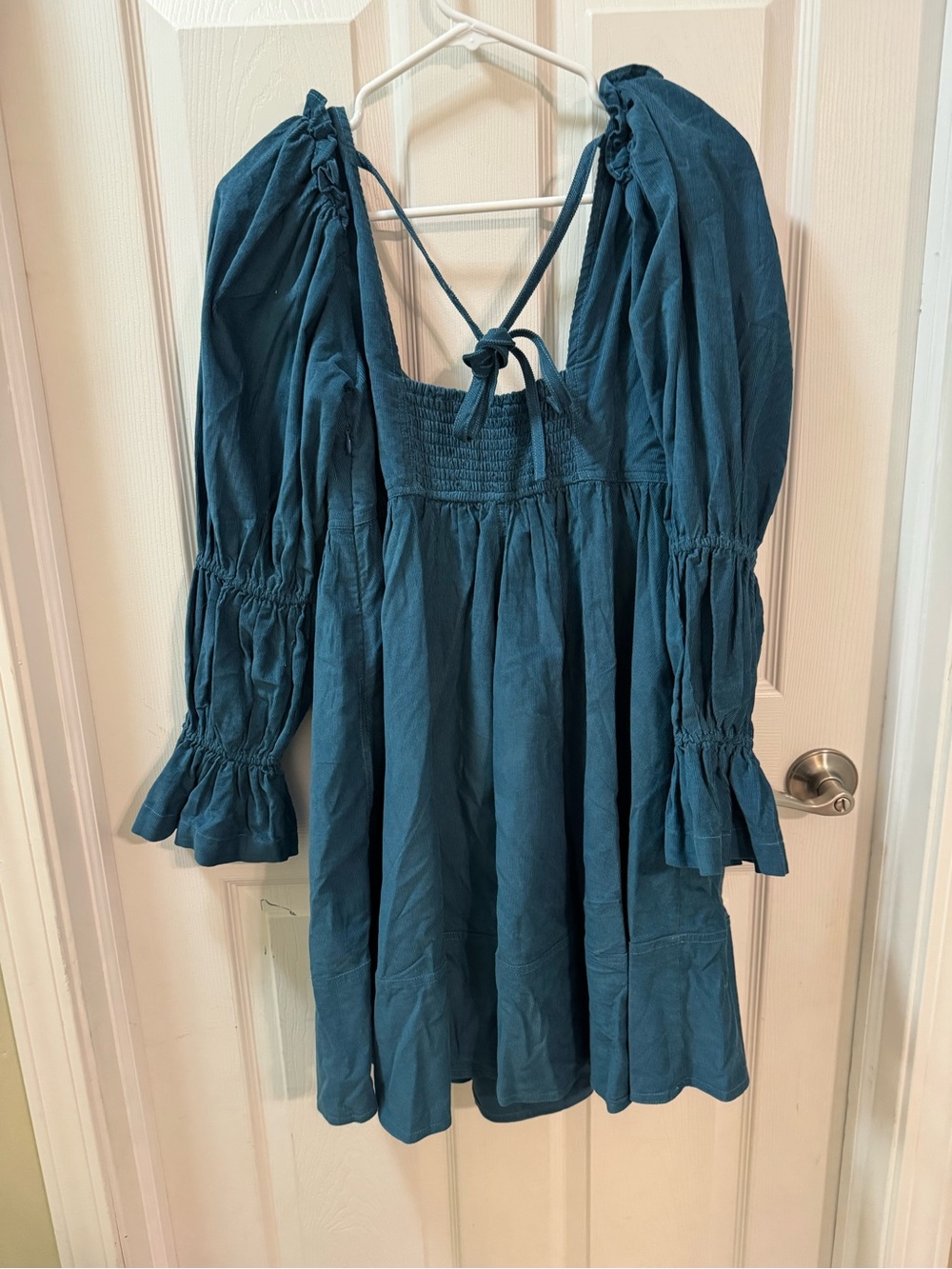Anthropology Pilcro Corduroy Square Neck Babydoll Dress Size S - Picture 7 of 11